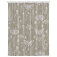 thumbnail image 6 of Beige Butterfly Botanical Bathroom Shower Curtains with 12 Hooks Polyester Waterproof Shower Curtain for Stalls and Bathtubs Summer Plants Line Art Decorative Bathroom Privacy Curtain 54x78 Inches, 6 of 8