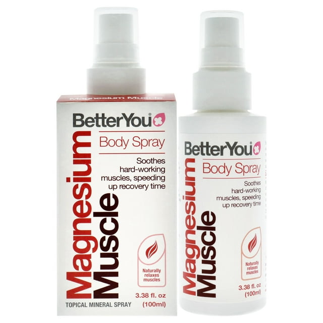 Spray corporal de magnesio para músculos de BetterYou para unisex - Spray corporal de 3,38 oz
