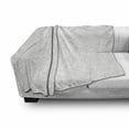 thumbnail image 2 of Floral Soft Flannel Fleece Throw Blanket, Delicate Romantic Roses Vertically Illustrated in Pastel Greyscale Tone, Cozy Plush for Indoor and Outdoor Use, 50" x 70", Pale Grey and White, by Ambesonne, 2 of 5