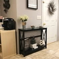 thumbnail image 2 of Console Table for Entryway, 2 Tier Entryway Table Bookshelf Accent Table w/Storage Shelf Living Room Entry Hall Foyer Table Furniture, Black,X-Design, 2 of 8