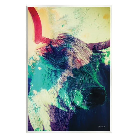 Stupell Industries Cattle with Abstract Hues Animals & Insects Painting Unframed Art Print Wall Art, 10 x 15