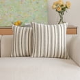 thumbnail image 6 of Anckoeil Boho Striped Throw Pillow Cover, 17.71x17.71in Linen Look Cushion Case, Pillow Cover Only (Insert Not Included) for Sofa & Bed Decor, 6 of 6