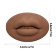 thumbnail image 4 of Speravity Práctica de maquillaje permanente en 3D, modelo de labios y boca, adhesivo portátil, piel reutilizable, enseñanza escolar, Material de laboratorio Marrón, 4 of 6