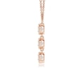 thumbnail image 2 of ANGARA Natural Bezel-Set Three Stone Diamond Necklace in 14K Rose Gold for Women (Size-3.6mm| Color-G| Clarity-VS2) | April Birthstone, Anniversary, Jewelry Gift for Women | Natural Diamond Necklace, 2 of 7