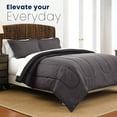 thumbnail image 3 of Martex 2-Piece Twin Reversible Comforter Set | Super Soft Lightweight | Graphite/Ebony, 3 of 9