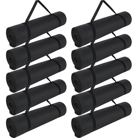 10 Pcs Yoga Mats Bulk 72 x 24 x 0.3 Inch Thick Exercise Mats Non Slip Fitness Mat Gym Mats Bulk for Yoga, Pilates, Workout, Stretching