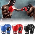 thumbnail image 2 of Graflsoa Gants de Boxe Rouges Premium 12oz, Cuir PU de Haute Qualité avec Rembourrage Épais pour Protection et Confort Ultimes, Design Respirant pour Paumes Sèches, Support de Poignet Ajustable pour Ajustement Sécurisé, 2 of 6