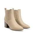 thumbnail image 3 of BURUDANI Women Pointed-Toe Chunky Block-Heel Ankle Booties Fall Short Boots, 3 of 7