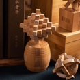 thumbnail image 3 of Rompecabezas 3D Montessori de madera para niños y adultos puzle de Kong Ming Lock Lu Ban Lock IQ Brain Teaser juguete educativo para niños, 3 of 5