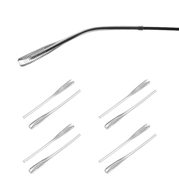 Uxcell 4 Pairs Eye Glass Replacement Temples, Silicone Anti-Slip Eyeglass End Tips Glasses Retainers Fits 1.4mm for Round Thin Metal Eyeglass Sunglasses Temple, Clear