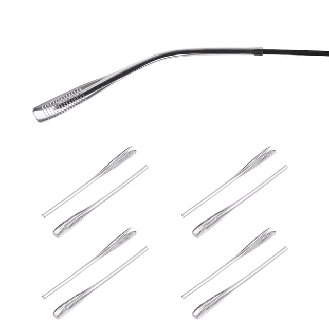 Uxcell 4 pares de patas de repuesto para gafas, puntas de gafas antideslizantes de silicona, retentores de gafas que se ajustan a 1.4mm para gafas de metal delgado redondas y gafas de sol, claras
