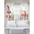 thumbnail image 5 of Dwarfs Mushrooms Sheer Curtains for Living Room Bedroom, Spring Plant Leaf Butterfly Light Filtering Sheer Curtains, Rod Pocket Voile Window Drapes, 2 Panels Set 52"x 54", 5 of 7