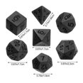 thumbnail image 2 of ruzhgo 7 Pieces Polyhedral Dices Set Black for Role Play Drinking Props Board Game, 2 of 9