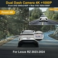thumbnail image 2 of Fitcamx Front 4K+Rear 1080P Dash Cam for 2023-2026 Lexus RZ 450e Premium Luxury, Integrated OEM Style, Built-in WiFi & APP, 128GB Card, 2 of 5