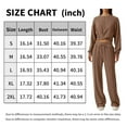 thumbnail image 2 of FIOPHY Womens 2 Piece Lounge Sets Twist Front Cropped Sweatshirt Wide Leg Sweatpant Fall Outfits Sweatsuit Tracksuit, 2 of 5