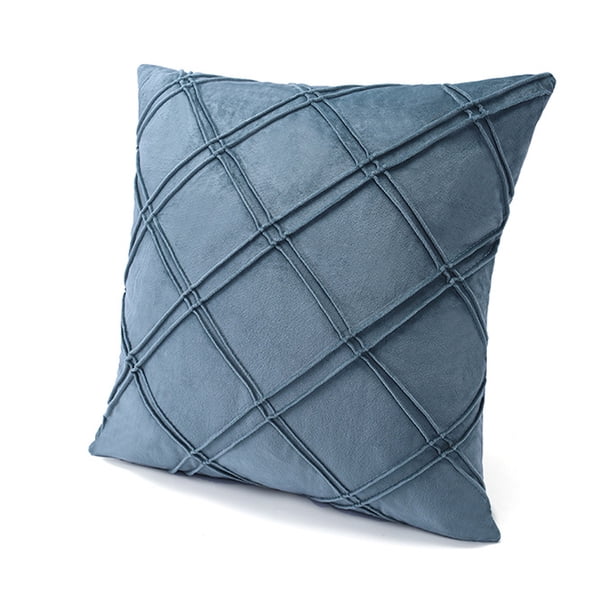 Funda de cojín con borde plateado, almohada de viaje para oficina en casa, funda de cojín cuadrada
