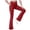 Wine, variant on Xyant Girls Flared Leggings High Waisted V Crossover Casual Yoga Bell Bottoms with Pockets Pants for Kid (Black,9-10 Years)