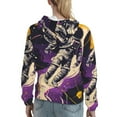 thumbnail image 7 of Kdxio Astronaut Floating purple Space Print Womens Oversized Hoodies Sweatshirts Hooded Pullover Tops Sweaters Casual-Medium, 7 of 7