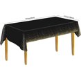 thumbnail image 3 of ShenMo 2PCS Gold Polka Dot Tablecloth, Party Tablecloths, 137x274 cm Rectangular Tablecloth, Reusable Table Covers, Waterproof Tablecloth, Plastic Tablecloths, Party Table Cloth Covers (Black), 3 of 5