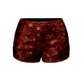 thumbnail image 5 of CIENVNSTG Women's Sequin Shiny Elastic Waist Shorts Glittering Mini Party Bottoms for Concert Outings And Parade Styling Wine Wine M, 5 of 7