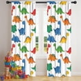 thumbnail image 5 of Blackout Kids Curtains,White Colorful Dinosaurs Pattern Childrens Insulated Curtains Set Of 2,Bedroom Essentials,Toddler Room Decor 42"x84", 5 of 5