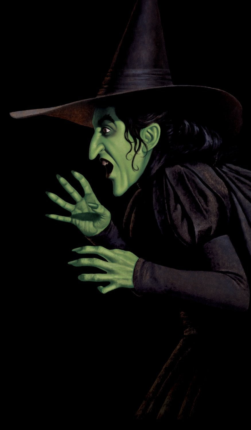 Green Wicked Witch Halloween Window Decoration 34.5&quot;x60&quot; Backlit Poster