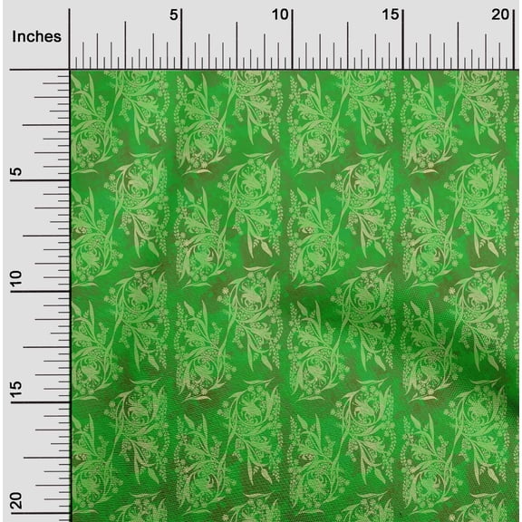 oneOone Georgette Viscose Jewel Green Fabric Batik Craft Projects Decor Fabric Printed By The Yard 42 Inch Wide