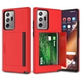 thumbnail image 1 of Galaxy Note 20 Ultra 5G Wallet Phone Case, Tekcoo Shockproof Hybrid Rubber Hard PC & TPU Armor Protective Case Cover with 3 Cedit Cards ID Holder Slots for Galaxy Note 20 Ultra 5G -Red, 1 of 7