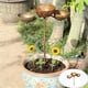 thumbnail image 1 of Comedero para pájaros con recolector de agua de lluvia, estaca de metal para jardín | Cuenco decorativo para exteriores | Atrae la vida silvestre y ayuda a las aves, 1 of 7