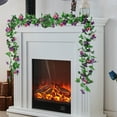 thumbnail image 5 of CxhicLuv Artificial Wisteria Flowers Fake Vines, Multi-Color Plastic Garland for Wedding & Christmas Tree Decorations, Twisted Vines for Home & Holiday Decor, 90.55in Hanging Faux Floral Garland, 5 of 6