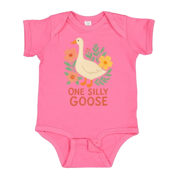 Inktastic One Silly Goose Cute Animal Design Boys or Girls Baby Bodysuit