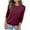 *Wine, variant on ClodeEU Women's Round Neck Sweatshirts, Long Sleeve Fall Lightweight Sweater ,Casual Loose Fit Tunic Top Black,Womens Plus S