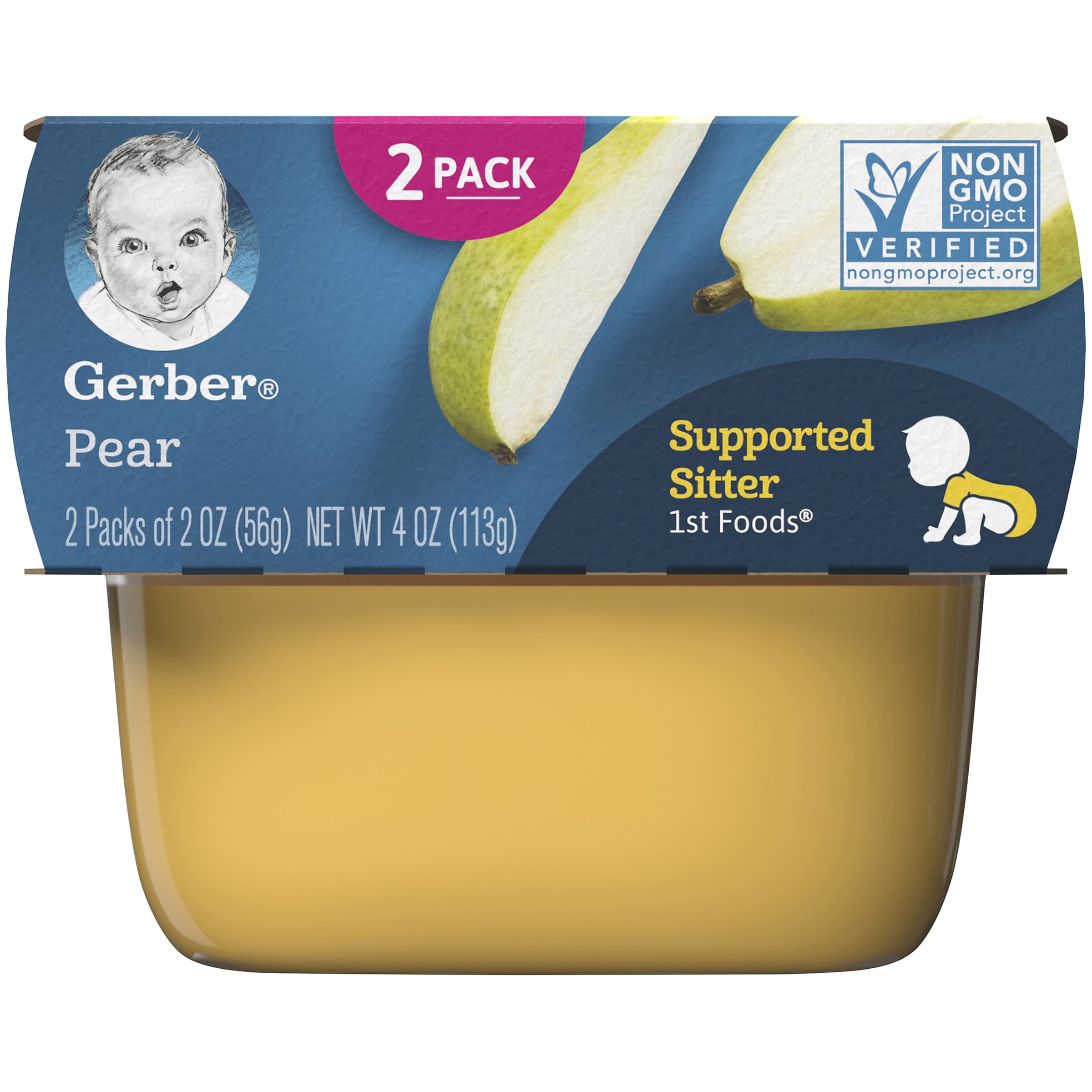 (Pack of 8) Gerber 1st Foods Pear Baby Food, 22 oz Tubs