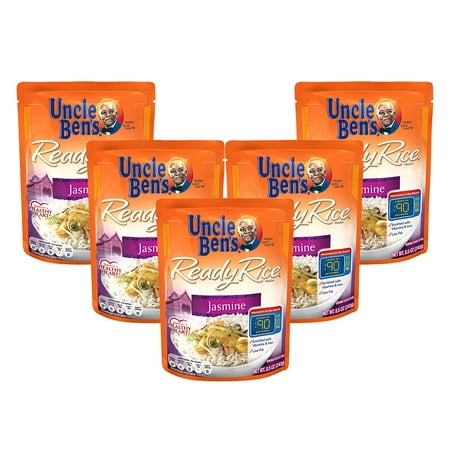 (5 Pack) UNCLE BEN'S Ready Rice: Jasmine, 8.5oz (Best Low Fat Rice)