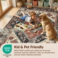 thumbnail image 4 of Design&I 2'x3' Washable Doormat Vintage Boho Motif Faded Ornamental Distressed Scroll Border for Entryway, Indoor, Ultra-Thin & Non-Slip Skid-Resistant, 4 of 7