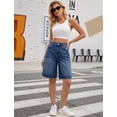 thumbnail image 2 of OYYN Womens Jean Shorts Mid-Low Waisted Y2k Bermuda Denim Shorts Summer Casual Streetwear Jorts, 2 of 8