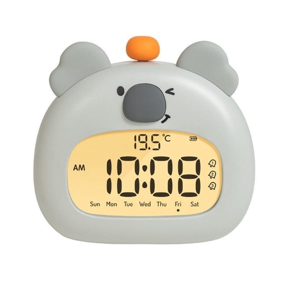 WINDLAND Child Friendly Alarm Clock Rechargeable Battery 3 Alarms Countdown Timer Snoozes