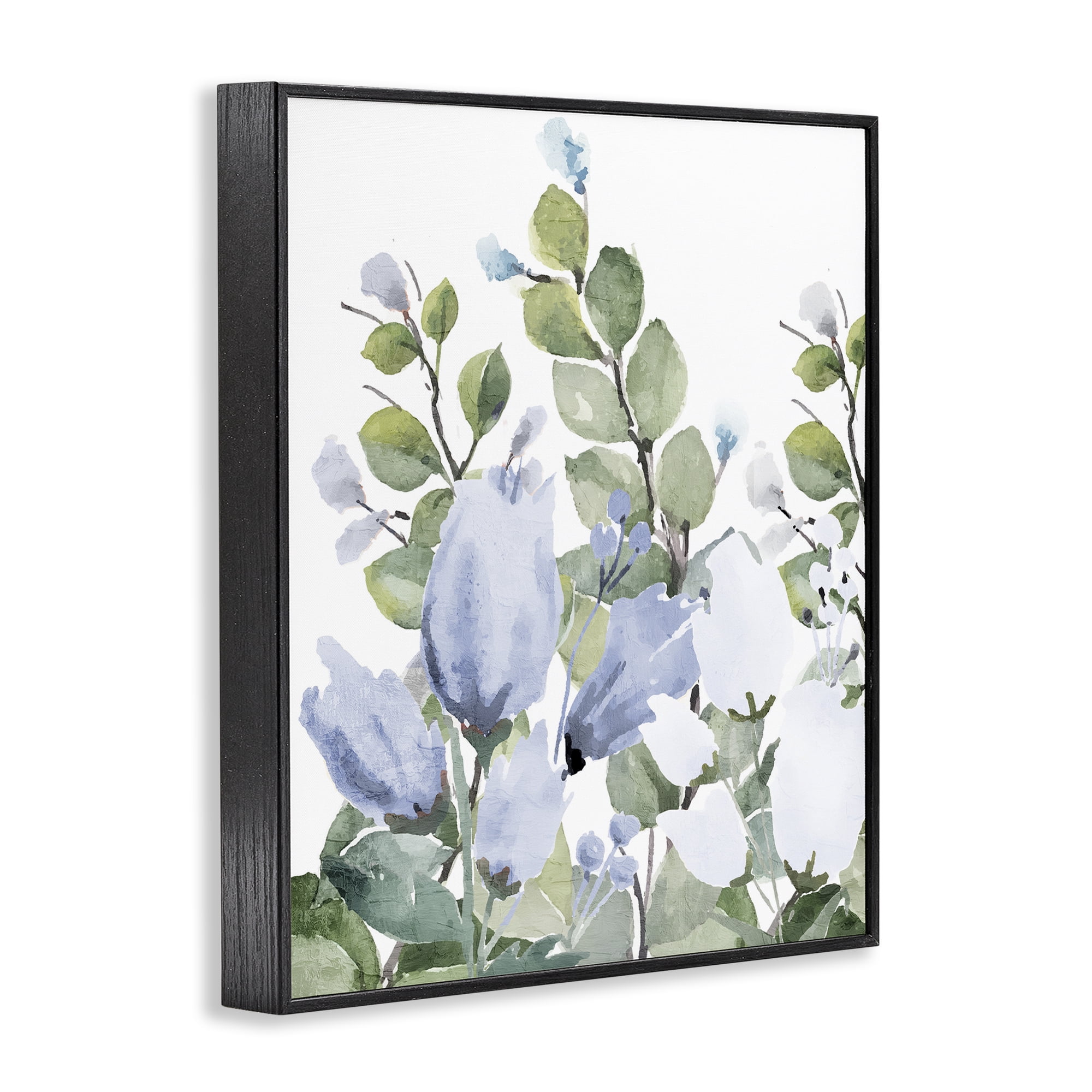 Stupell Industries Blue Spring Botanicals Black Framed Giclee Art, design by Kim Allen