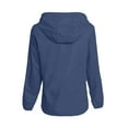 thumbnail image 6 of VBVC No Boundarie Women's Lightweight Hooded Sun Protection Clothing,Ladies Packable Waterproof Windbreaker Jacket,Slimming Outdoor Rain Jacket For Women,*1-Navy,Size L, 6 of 7