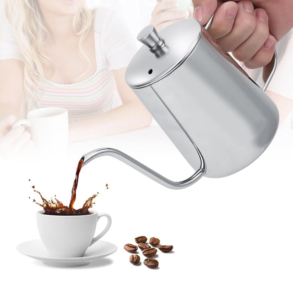 LYUMO 550ml Gooseneck Coffee Pot, Stainless Steel Long Gooseneck Coffee