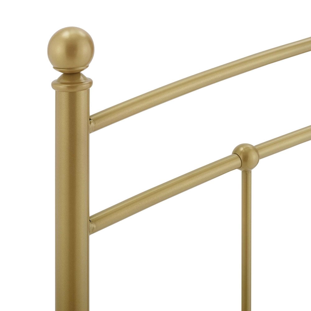 Modway Abigail Modern Farmhouse King Metal Spindle Headboard in Gold