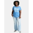 thumbnail image 2 of Terra & Sky Women's Plus Size High Rise Flare Jeans, 30" Inseam, Sizes 16W-28W, 2 of 5