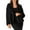 Black, variant on Women's Cropped Fuzzy Jacket Notch Lapel Cardigan Shrug One Button Winter Short Coats for Dressy Casual Coffee XXL
