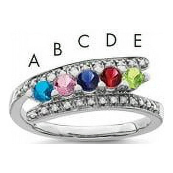 14K White Gold Family Jewelry Diamond Semi-Set Ring XMRW33/5