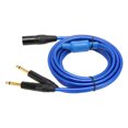 thumbnail image 2 of Cable XLR a doble conector mono estéreo de baja pérdida de 6,35 mm, cable divisor XLR macho en Y para amplificador mezclador de micrófono de 3,3 pies, 2 of 12