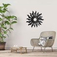 thumbnail image 6 of Abstract Sun Metal Wall Hanging Hollow Silhouette Iron Wall Mounted Bohemian Decoration for Living Room Bedroom Office Garden Farmhouse Christmas Housewarming 11.8x8.7in Black, 6 of 8