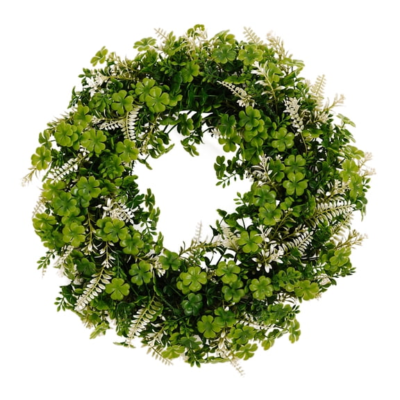 St. Patrick's Day shamrocks Wreath Festives homes Atmospheres With Green Leaves And setups