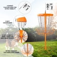 thumbnail image 6 of GSE Games & Sports Expert 24 Chains Deluxe Disc Golf Targets Basket. Metal Flying Disc Golf Practice Basket for Outdoor Backyard, Schoolyard and Basketball Gym - Orange, 6 of 8