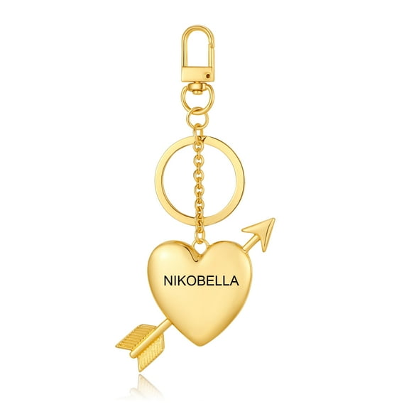 Gold Heart Keychain