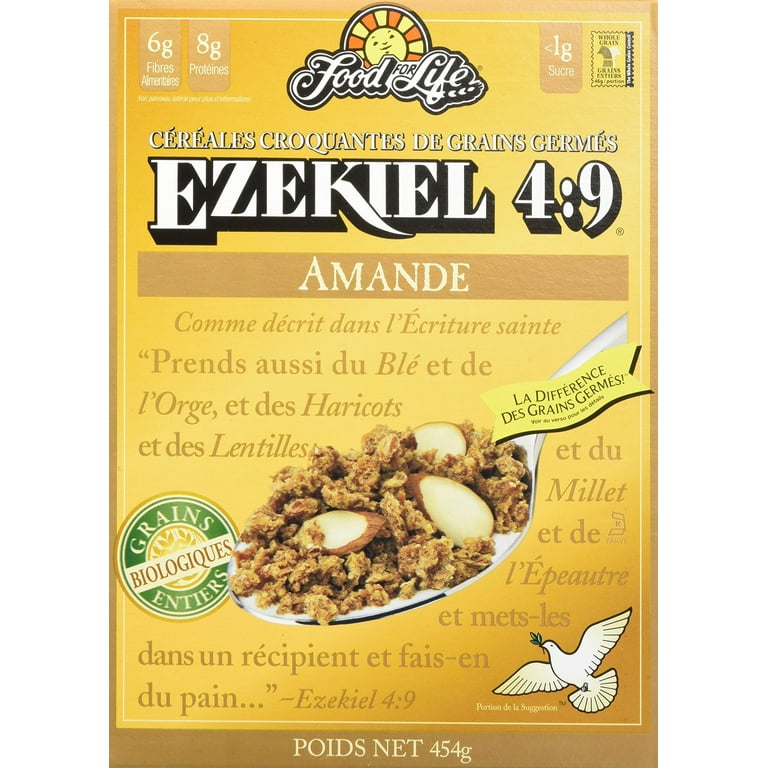Food For Life Ezekiel 4:9 Sprouted Grain Cereal Almond - 16oz Pack Of 3